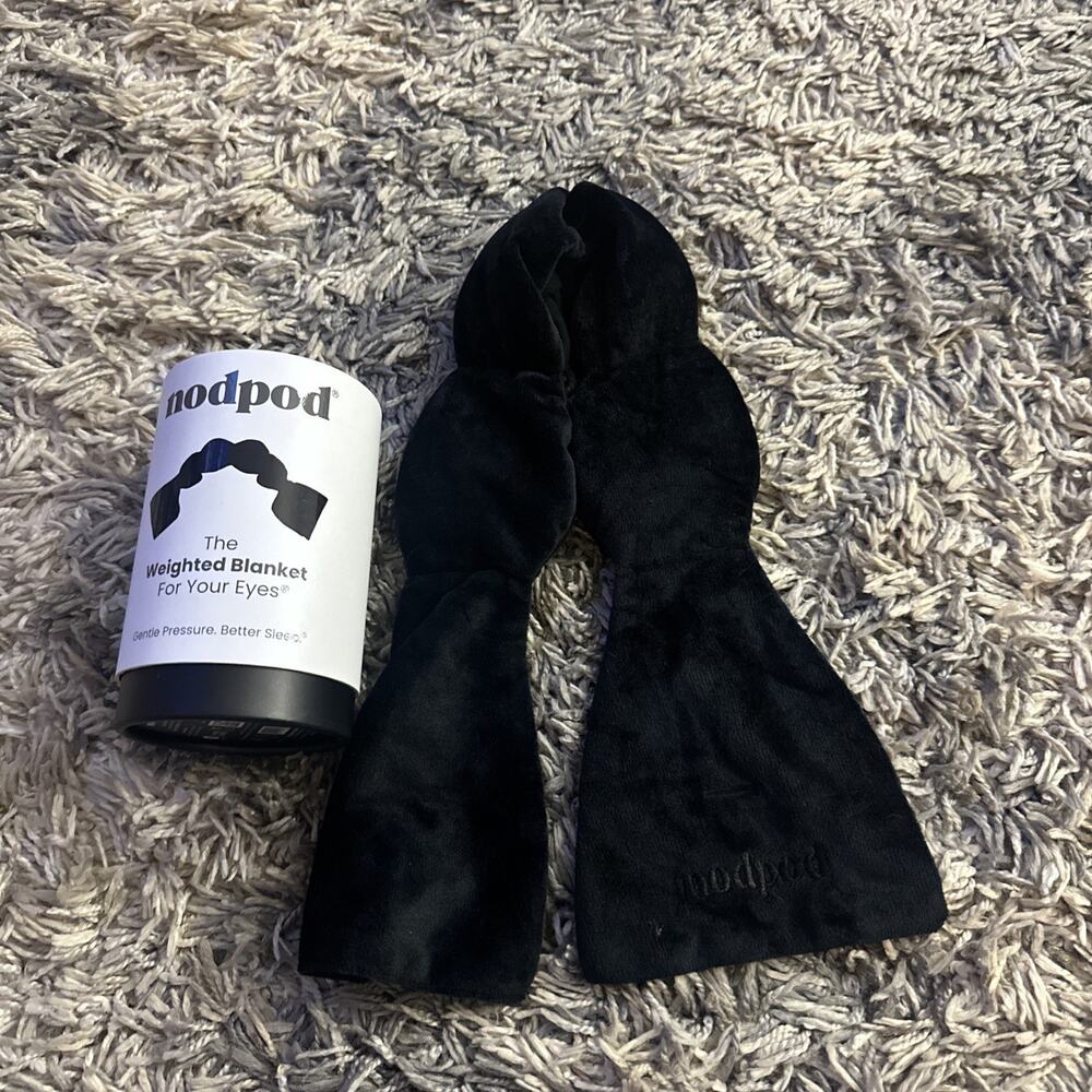 Nodpod Weighted Sleep Mask Black Eye Blanket Relaxation Stress Relief